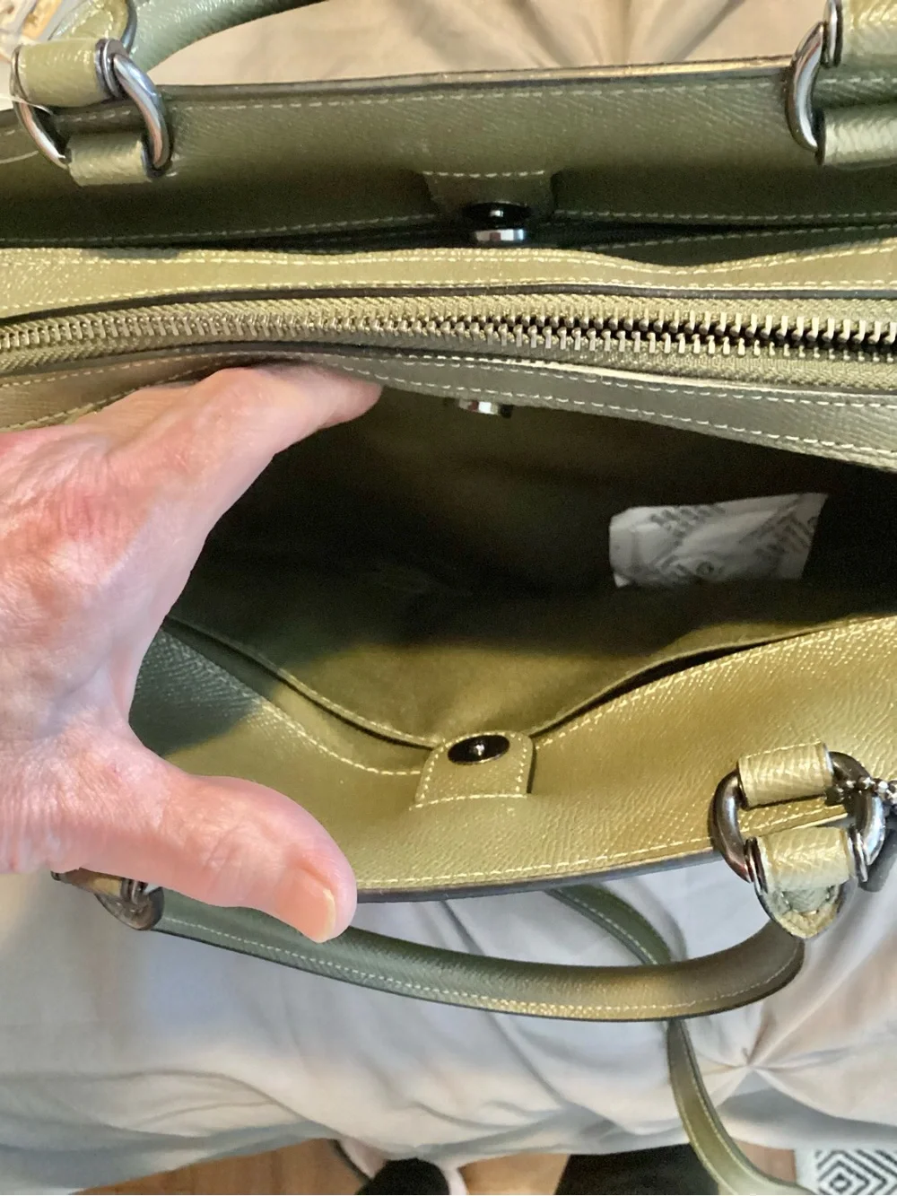 Coach kelp Lillie Carryall Satchel purse